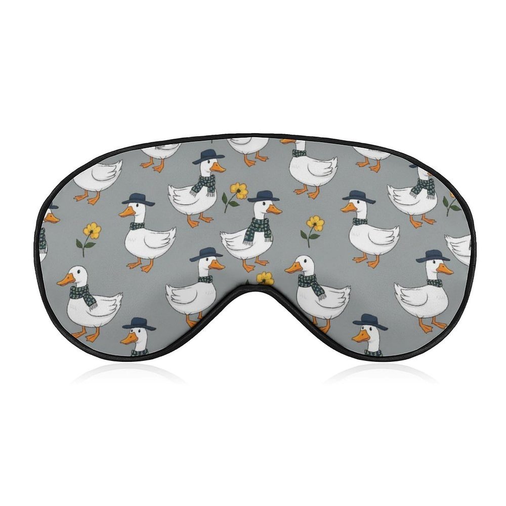 No Pressure Sleep Masks White Black Gooses Breathable Travel Eye Cover Soft Eyeshade Comfortable Blackout Eye Mask
