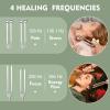Tuning Forks for Healing Set, Including 128Hz, 136.1Hz, 256Hz, 384Hz Unweighted and Weighted Tuning Fork Activator, Medical Sound Healing Instruments for Chakra, Yoga, Meditation view 3