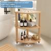 ACUEL Poly Lumber 3-Tier Corner Shower Caddy Stand, HIPS Waterproof Free Standing Bathroom Corner Shelf for Inside Shower, Anti-Slip Feet Space-Saving Shower Organizer & Storage, Kitchen, Living Room view 3