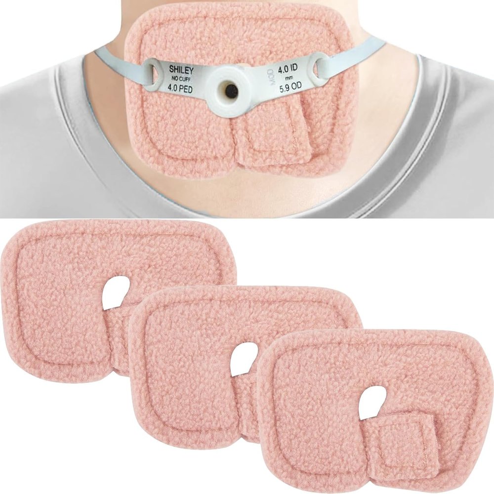 3 Pack Trach Pads | Reusable Tracheostomy Tube Cover & Holder Pad | Essential Tracheostomy Supplies & Trach Tube Supplies