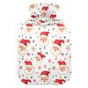 1 L Hot Water Bottle Santa Claus Face Snowflake Hot Water Bottle with Cover Soft Velvet Leak Proof Screw Plug Best for Winter Sports Outdoors view 1