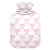 2 L Hot Water Bottle Bows Checkered Hot Water Bottle with Cover Soft Velvet Leak Proof Screw Plug Best for Winter Sports Outdoors view 1