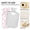 2 L Hot Water Bottle Bows Checkered Hot Water Bottle with Cover Soft Velvet Leak Proof Screw Plug Best for Winter Sports Outdoors view 3