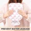 2 L Hot Water Bottle Bows Checkered Hot Water Bottle with Cover Soft Velvet Leak Proof Screw Plug Best for Winter Sports Outdoors view 4