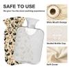 1 L Hot Water Bottle Black Cat Gift Ball Hot Water Bottle with Cover Soft Velvet Leak Proof Screw Plug Best for Winter Sports Outdoors view 3
