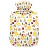 1 L Hot Water Bottle Gift Corgi Bell Hot Water Bottle with Cover Soft Velvet Leak Proof Screw Plug Best for Winter Sports Outdoors view 1