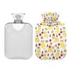 1 L Hot Water Bottle Gift Corgi Bell Hot Water Bottle with Cover Soft Velvet Leak Proof Screw Plug Best for Winter Sports Outdoors view 2