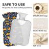 1 L Hot Water Bottle Fox Flower Hot Water Bottle with Cover Soft Velvet Leak Proof Screw Plug Best for Winter Sports Outdoors view 3