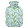 1 L Hot Water Bottle Crocodile Strawberry Donut Hot Water Bottle with Cover Soft Velvet Leak Proof Screw Plug Best for Winter Sports Outdoors view 1
