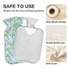 1 L Hot Water Bottle Crocodile Strawberry Donut Hot Water Bottle with Cover Soft Velvet Leak Proof Screw Plug Best for Winter Sports Outdoors view 3