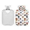 1 L Hot Water Bottle Dog Hot Water Bottle with Cover Soft Velvet Leak Proof Screw Plug Best for Winter Sports Outdoors view 2