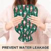 2 L Hot Water Bottle Green Gnomes Tree Hot Water Bottle with Cover Soft Velvet Leak Proof Screw Plug Best for Winter Sports Outdoors view 4