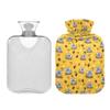 1 L Hot Water Bottle Koala Footprint Hot Water Bottle with Cover Soft Velvet Leak Proof Screw Plug Best for Winter Sports Outdoors view 2