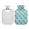 1 L Hot Water Bottle Elephant Hot Water Bottle with Cover Soft Velvet Leak Proof Screw Plug Best for Winter Sports Outdoors view 2
