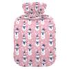 1 L Hot Water Bottle Snowman Hot Water Bottle with Cover Soft Velvet Leak Proof Screw Plug Best for Winter Sports Outdoors view 1