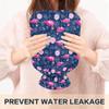 1 L Hot Water Bottle Flowers Flamingo Hot Water Bottle with Cover Soft Velvet Leak Proof Screw Plug Best for Winter Sports Outdoors view 4