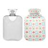 1 L Hot Water Bottle Mushroom Moon Star Hot Water Bottle with Cover Soft Velvet Leak Proof Screw Plug Best for Winter Sports Outdoors view 2