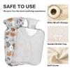 1 L Hot Water Bottle Hand Drawn Puppy Hot Water Bottle with Cover Soft Velvet Leak Proof Screw Plug Best for Winter Sports Outdoors view 3
