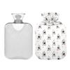 1 L Hot Water Bottle Elephants Cute Hot Water Bottle with Cover Soft Velvet Leak Proof Screw Plug Best for Winter Sports Outdoors view 2