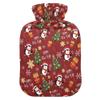 1 L Hot Water Bottle Penguin Christmas Tree Hot Water Bottle with Cover Soft Velvet Leak Proof Screw Plug Best for Winter Sports Outdoors view 1