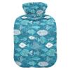 1 L Hot Water Bottle Cute Fish Hot Water Bottle with Cover Soft Velvet Leak Proof Screw Plug Best for Winter Sports Outdoors view 1