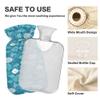 1 L Hot Water Bottle Cute Fish Hot Water Bottle with Cover Soft Velvet Leak Proof Screw Plug Best for Winter Sports Outdoors view 3