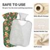 2 L Hot Water Bottle Gingerbread Man Cup Hot Water Bottle with Cover Soft Velvet Leak Proof Screw Plug Best for Winter Sports Outdoors view 3