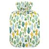 1 L Hot Water Bottle Simple Cactus Hot Water Bottle with Cover Soft Velvet Leak Proof Screw Plug Best for Winter Sports Outdoors view 1