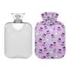 2 L Hot Water Bottle Cherry Skull Hot Water Bottle with Cover Soft Velvet Leak Proof Screw Plug Best for Winter Sports Outdoors view 2