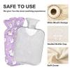 1 L Hot Water Bottle Purple Unicorn Hot Water Bottle with Cover Soft Velvet Leak Proof Screw Plug Best for Winter Sports Outdoors view 3