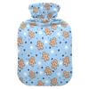 1 L Hot Water Bottle Gingerbread Man Hot Water Bottle with Cover Soft Velvet Leak Proof Screw Plug Best for Winter Sports Outdoors view 1