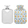 2 L Hot Water Bottle Lion and Zebra Hot Water Bottle with Cover Soft Velvet Leak Proof Screw Plug Best for Winter Sports Outdoors view 2