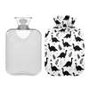 1 L Hot Water Bottle Dinosaur Hot Water Bottle with Cover Soft Velvet Leak Proof Screw Plug Best for Winter Sports Outdoors view 2