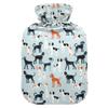1 L Hot Water Bottle Dalmatian Dog Hot Water Bottle with Cover Soft Velvet Leak Proof Screw Plug Best for Winter Sports Outdoors view 1