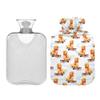 1 L Hot Water Bottle Golden Retriever Snow Hot Water Bottle with Cover Soft Velvet Leak Proof Screw Plug Best for Winter Sports Outdoors view 2