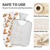 1 L Hot Water Bottle Golden Retriever Snow Hot Water Bottle with Cover Soft Velvet Leak Proof Screw Plug Best for Winter Sports Outdoors view 3
