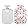 1 L Hot Water Bottle Gift Christmas Santa Claus Snowman Hot Water Bottle with Cover Soft Velvet Leak Proof Screw Plug Best for Winter Sports Outdoors view 2