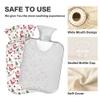 1 L Hot Water Bottle Gift Christmas Santa Claus Snowman Hot Water Bottle with Cover Soft Velvet Leak Proof Screw Plug Best for Winter Sports Outdoors view 3