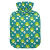 1 L Hot Water Bottle Cute Frog Daisy Hot Water Bottle with Cover Soft Velvet Leak Proof Screw Plug Best for Winter Sports Outdoors view 1