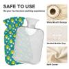 1 L Hot Water Bottle Cute Frog Daisy Hot Water Bottle with Cover Soft Velvet Leak Proof Screw Plug Best for Winter Sports Outdoors view 3