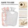 1 L Hot Water Bottle Lamb Pink Polka Dots Hot Water Bottle with Cover Soft Velvet Leak Proof Screw Plug Best for Winter Sports Outdoors view 3