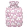 1 L Hot Water Bottle Lamb Dog Cloud Hot Water Bottle with Cover Soft Velvet Leak Proof Screw Plug Best for Winter Sports Outdoors