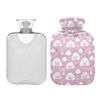 1 L Hot Water Bottle Lamb Dog Cloud Hot Water Bottle with Cover Soft Velvet Leak Proof Screw Plug Best for Winter Sports Outdoors view 2