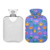 2 L Hot Water Bottle Crab Colorful Hot Water Bottle with Cover Soft Velvet Leak Proof Screw Plug Best for Winter Sports Outdoors view 2