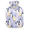 1 L Hot Water Bottle Penguins Hot Water Bottle with Cover Soft Velvet Leak Proof Screw Plug Best for Winter Sports Outdoors view 1