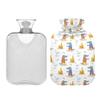 1 L Hot Water Bottle Crocodile Pigeon Hot Water Bottle with Cover Soft Velvet Leak Proof Screw Plug Best for Winter Sports Outdoors view 2
