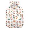 2 L Hot Water Bottle Snowman Santa Claus Summer Hot Water Bottle with Cover Soft Velvet Leak Proof Screw Plug Best for Winter Sports Outdoors view 1