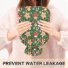 1 L Hot Water Bottle Gingerbread Man Cup Hot Water Bottle with Cover Soft Velvet Leak Proof Screw Plug Best for Winter Sports Outdoors view 4