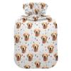 2 L Hot Water Bottle Dog Faces with Bones Hot Water Bottle with Cover Soft Velvet Leak Proof Screw Plug Best for Winter Sports Outdoors view 1