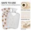 2 L Hot Water Bottle Dog Faces with Bones Hot Water Bottle with Cover Soft Velvet Leak Proof Screw Plug Best for Winter Sports Outdoors view 3
